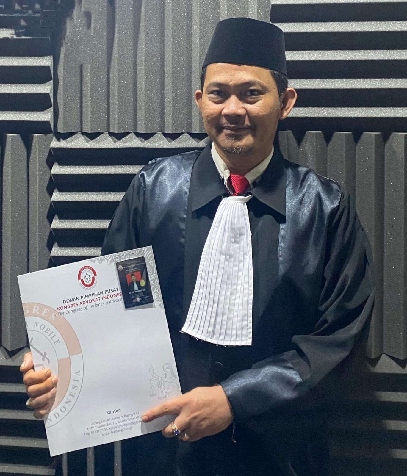 Ucapan Selamat atas Pelantikan Advokat Asep Bunhori, S.IP., S.H. oleh KAI – Pedang Hitam