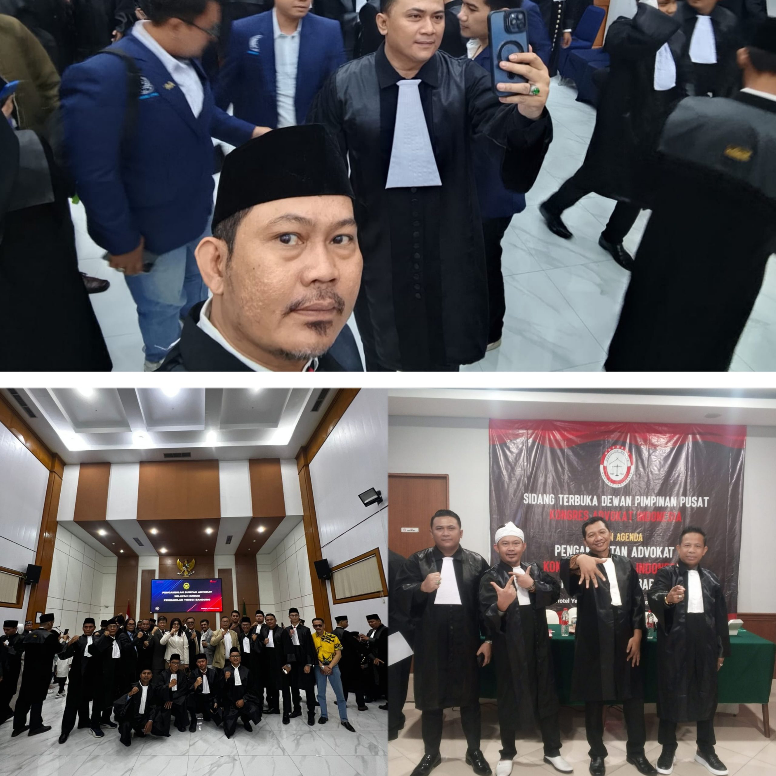 KAI Pedang Hitam Lantik dan Ambil Sumpah 410 Advokat di Pengadilan Tinggi Bandung