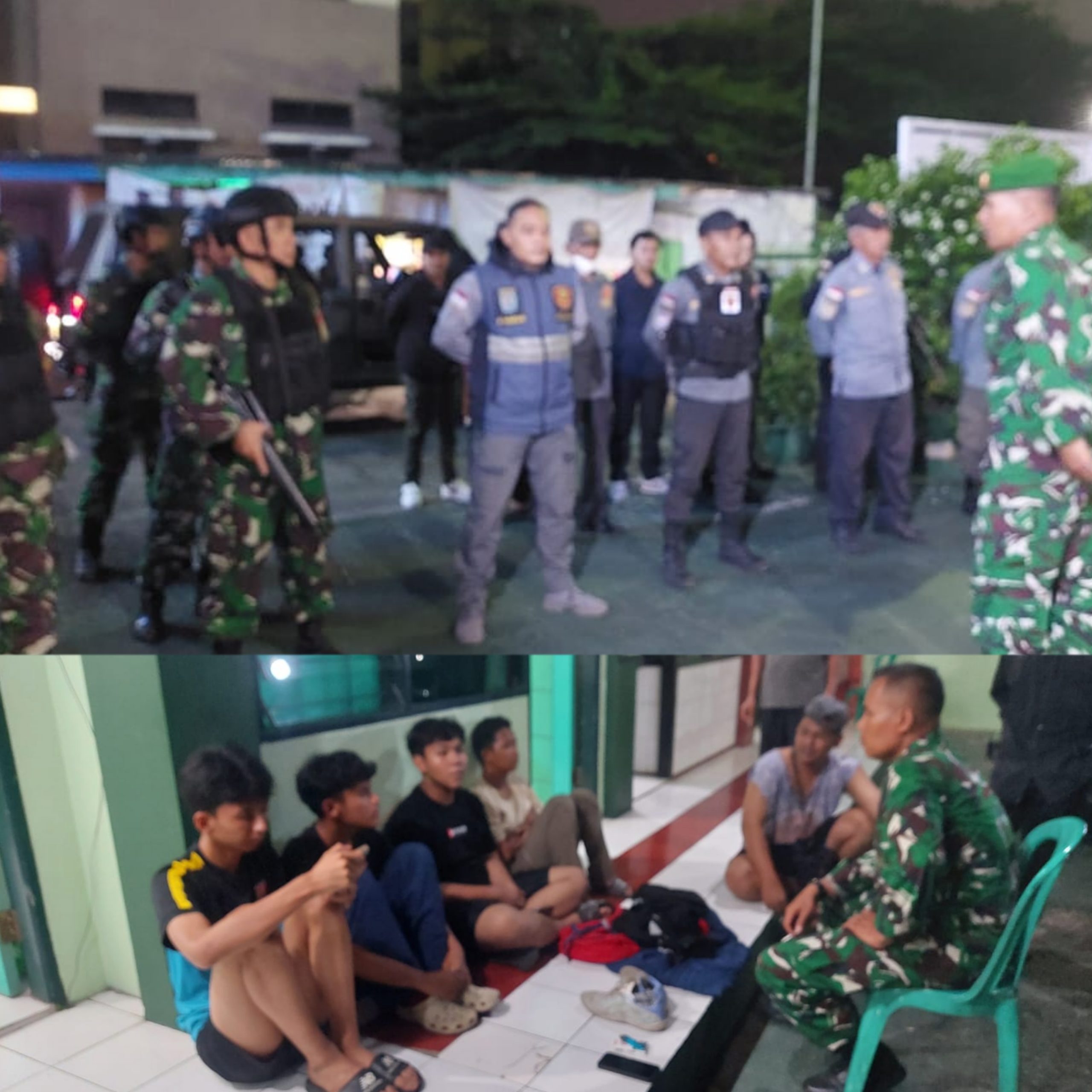 Koramil 03 Sukmajaya Amankan Empat Remaja Terduga Pelaku Tawuran di Depok